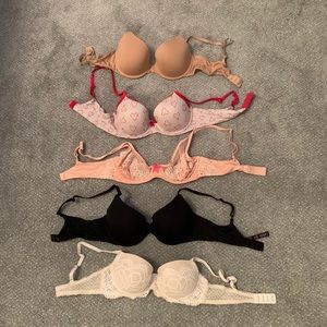 5 Victoria Secret Bras 34C
